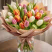 Римские каникулы- букет из разноцветных тюльпанов 3